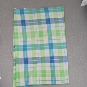 Green and Blue Plaid Blanket